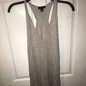 Cute gray tank with cut out in back